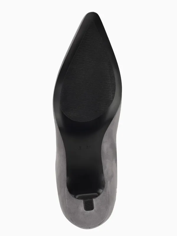 Nine West Gray Willa Kitten Heel Boots Suede Pointed-Toe Knee Boots Size 8 NEW - Image 13