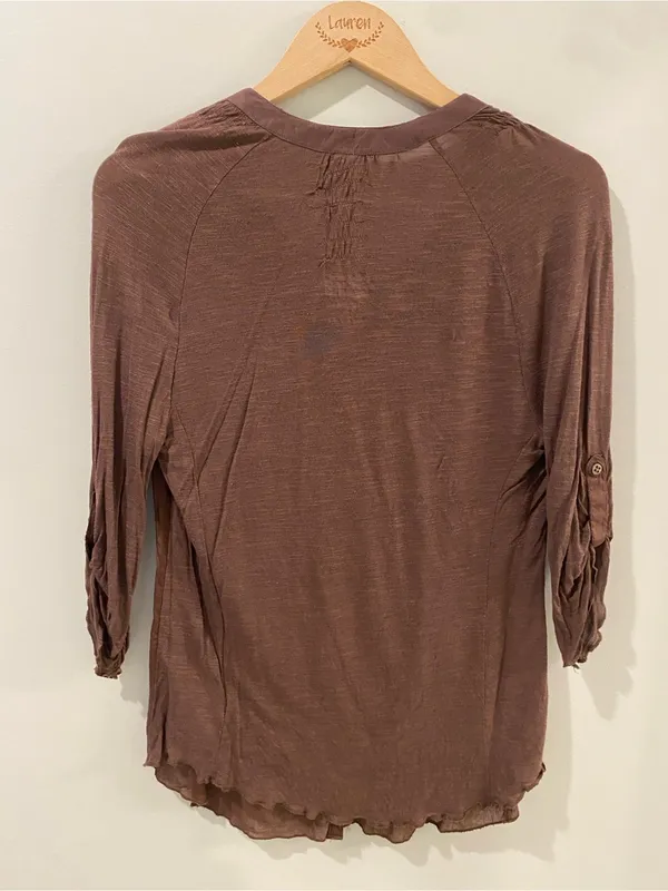 Nine West Vintage America Collection Button-Front Top with Gold Sequins - Image 4