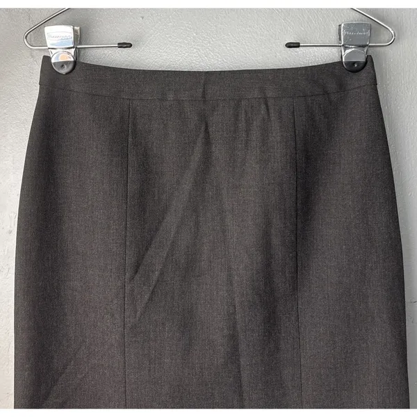 Semantiks Skirt Size 2 Charcoal Wool Career Pleated Ruffle Academia Office Siren - Image 2