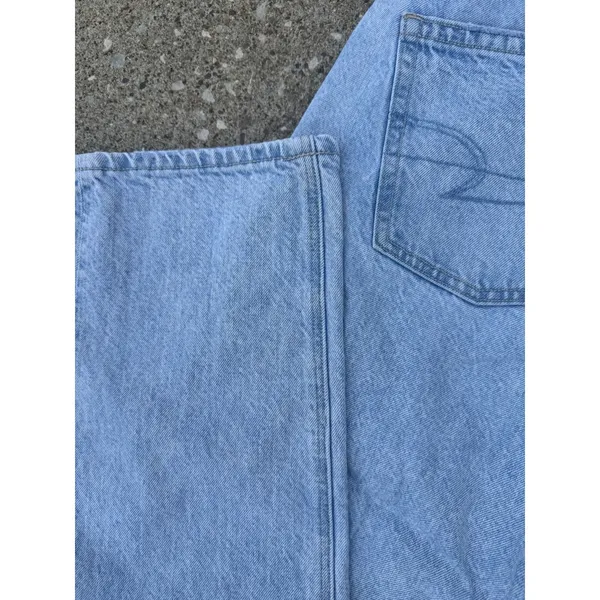 American Eagle Women's 90s Straight Leg Light Wash Faded Jeans SZ 4‎ - Image 12