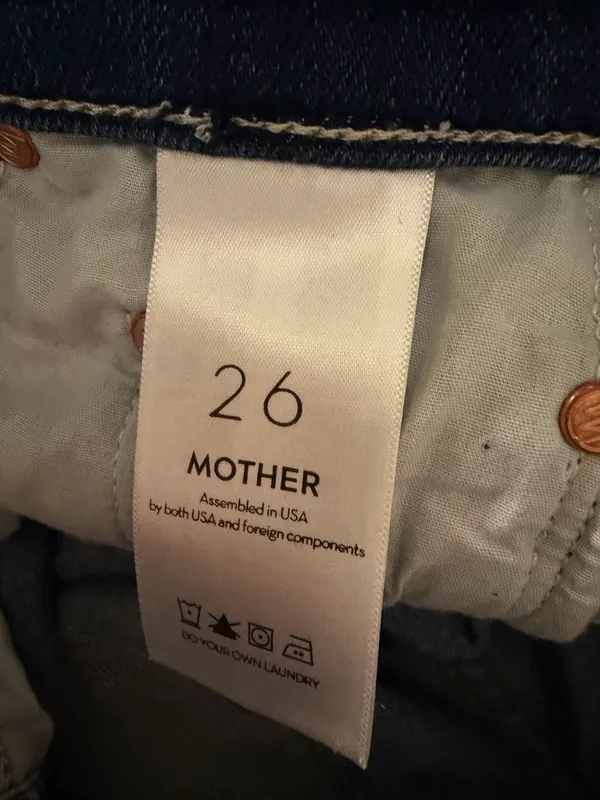 MOTHER The Insider Crop Step Fray Denim Jean Blue Sweet and Sassy Size 26 - Image 6