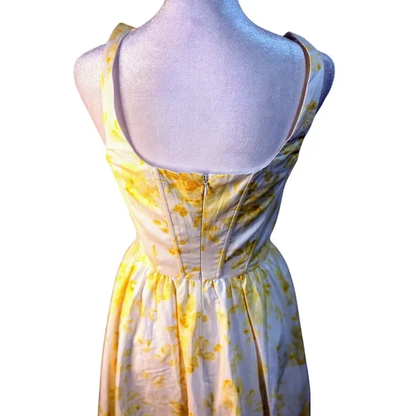 WAYF‎ Yellow White Floral Desi Corset Dress Size XS NWT - Image 6