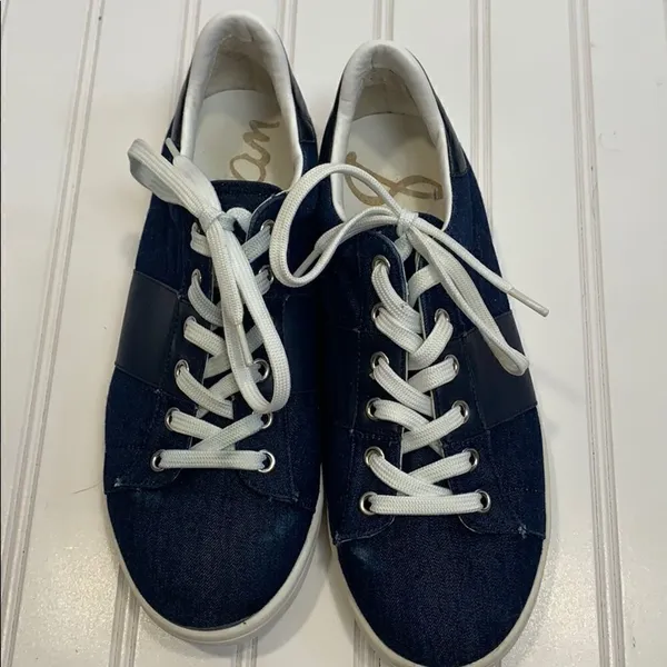 Sam Edelman Marquette Denim Navy Sneakers - Image 2