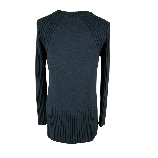 Smartwool Charcoal Ribbed Knit Long Sleeve‎ Pullover Thermal Sweater Small - Image 2