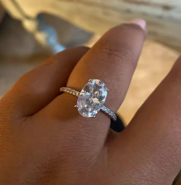2ct solitaire Diamond Cz ring - Image 7