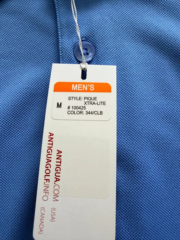 Antigua Baby blue Men’s polo shirt - Image 3