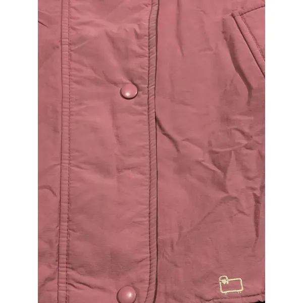 Vintage Woolrich Jacket Womens Size L Pink Quilted‎ Puffer Coat Zip Snap -200 - Image 7