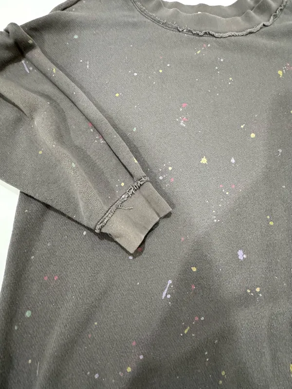 Free People FP Movement Grey Splatter Paint Sweatshirt - Image 6