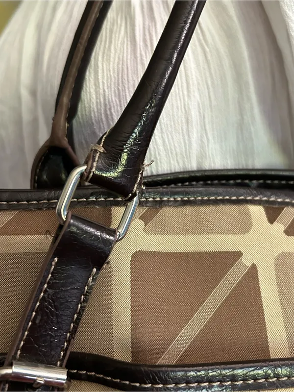Nine & Co. Women’s Brown Geometric Tote Shoulder Bag - Image 10