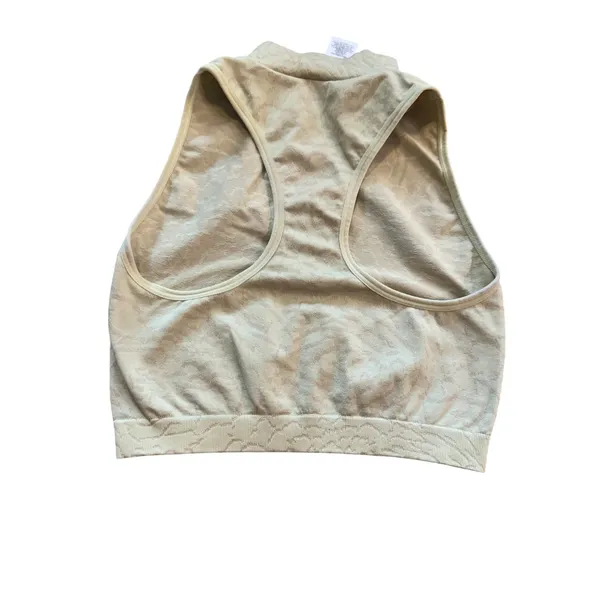 Gymshark Adapt Animal Seamless 1/2 Zip Crop Top Yellow Sage Medium - Image 4