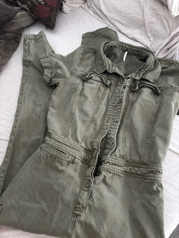 Denim Jumpsuit Green Size XS - Image 3