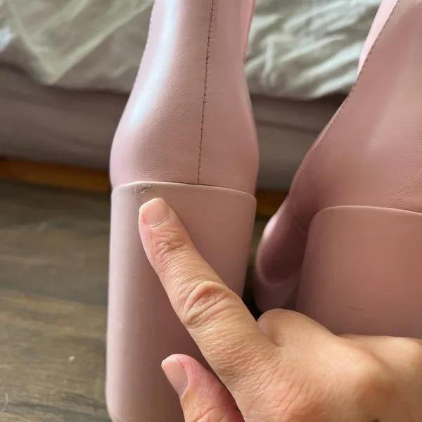 Steve Madden Pink Leather Triple platform Boots - Image 9