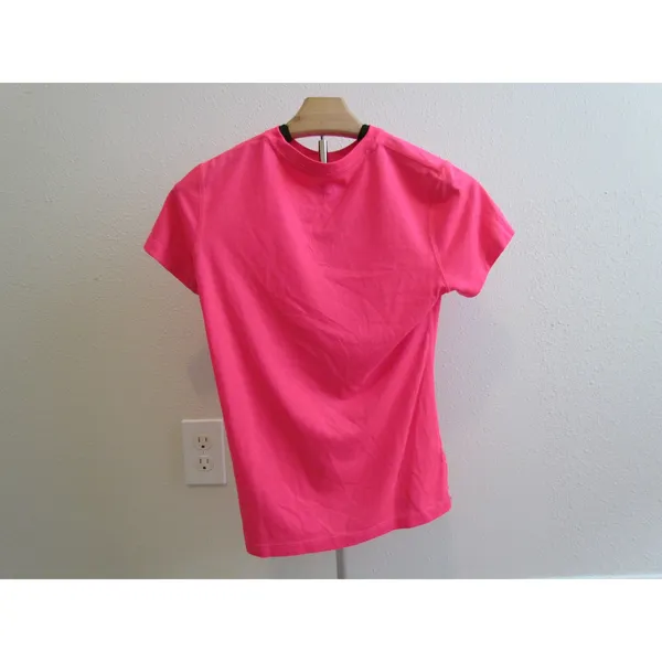 Nike Dri-FIT T-Shirt Large Pink Athletic Cut‎ Swoosh Performance Tee - Image 2