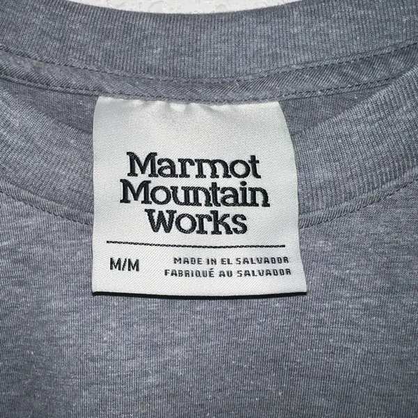 Marmot‎ Gray Short Sleeve Tee with Pink and Blue Accents - Image 3