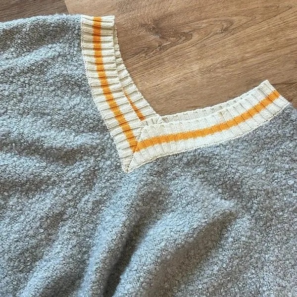 URBAN OUTFITTERS | Gray Yellow Wool Blend Alex Cozy Textured Dolman Sweater,‎ S - Image 8