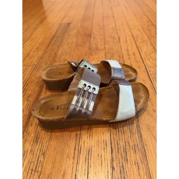 Naot Shoes Sandals Womens Size 7 EU 38 Multicolor Leather Wedge Slide Comfort - Image 2