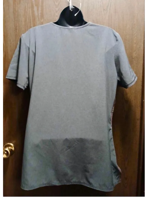 Scrubstar Women's Scrub Top Grey V-Neck Ethical Fabric Size M. INV669 A7 - Image 8