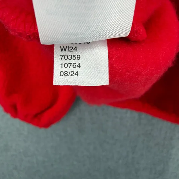LOFT Womens XL Red Sherpa Fleece Floral Yoke Snap Neck Pullover Sweatshirt - Image 7