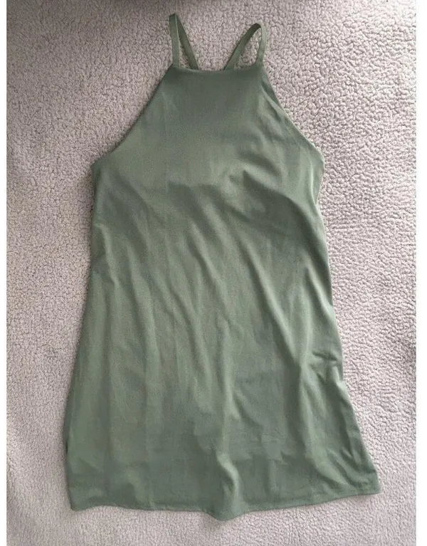 Madewell Flex Fitness Dress w/Built in Shorts Tennis Pickle Ball Green Size S - Image 7