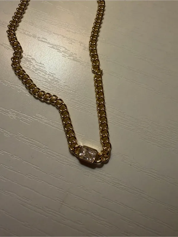 Uncommon James Gold Chain Necklace with Clear Stone Accent - Image 2