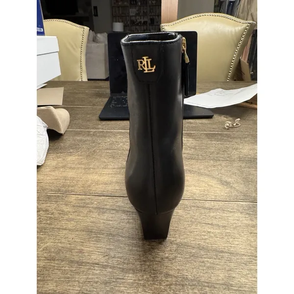 Lauren Ralph Lauren Willa Boots Women's Black Leather Ankle Bootie Size‎ 6 - Image 5