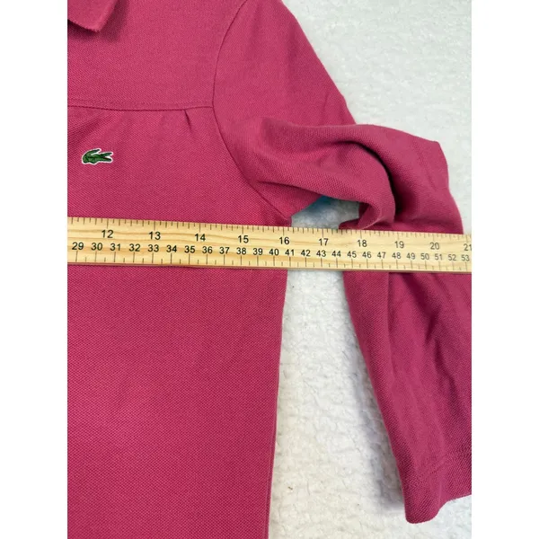 LACOSTE Pink Polo Dress Size‎ 36 US 4 Golf Tennis Cotton Minimalist Prep - Image 8