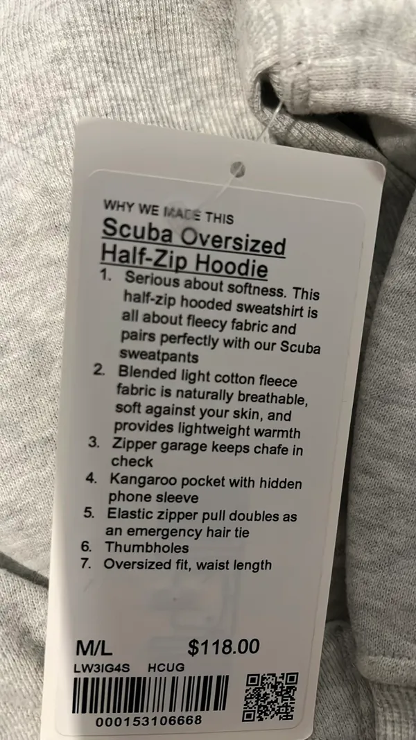 Lululemon Scuba Oversized Half-Zip Hoodie - Image 3