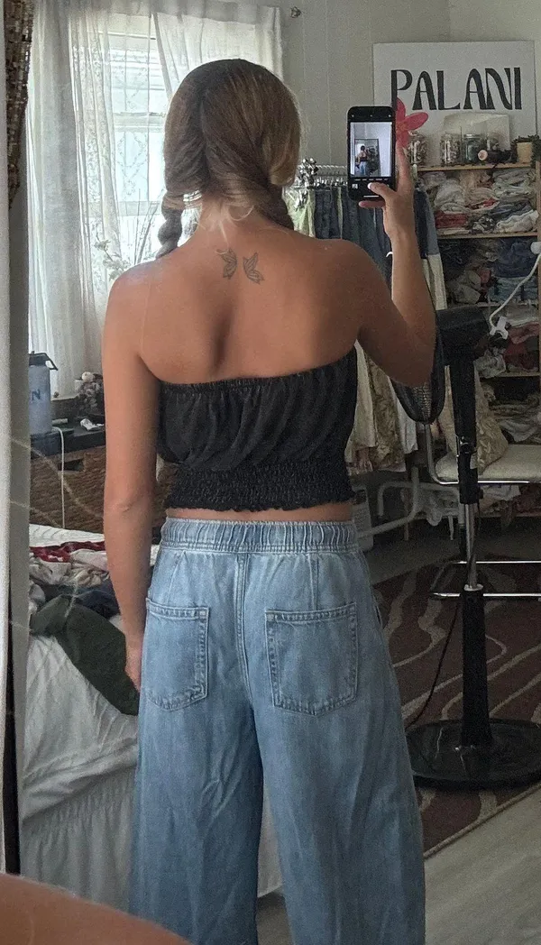 Grey Urban Strapless Top Size XS - Image 2
