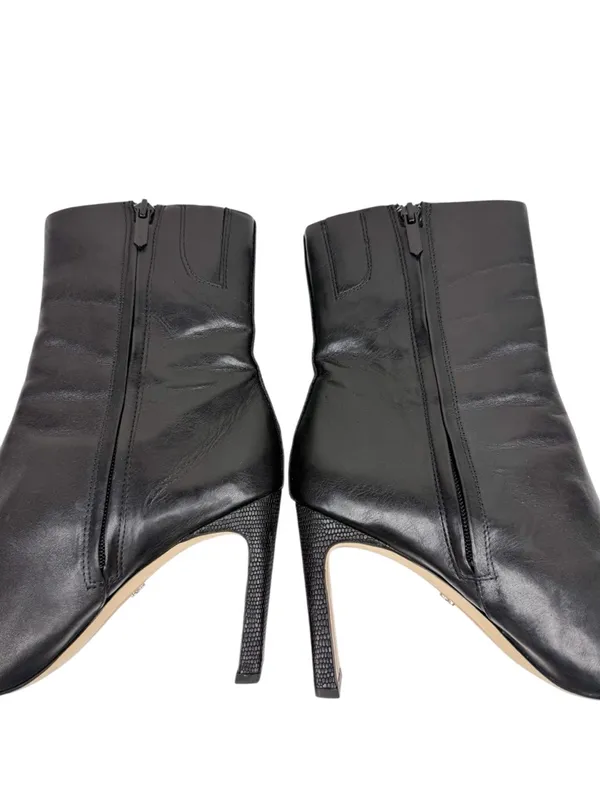 Sam Edelman Anika Black Leather Square Toe Heeled Ankle Boot Size 8.5 - Image 8