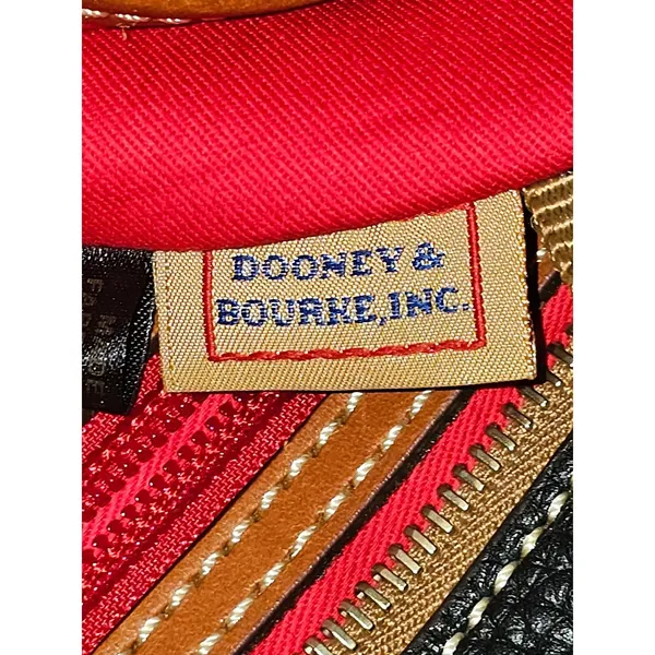 Dooney & Bourke Black Pebbled‎ Leather Lexington Shopper Tote Handbag Purse - Image 9