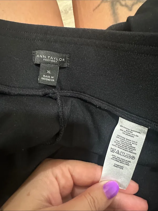 Ann Taylor Factory Black Ponte Leggings - Image 2