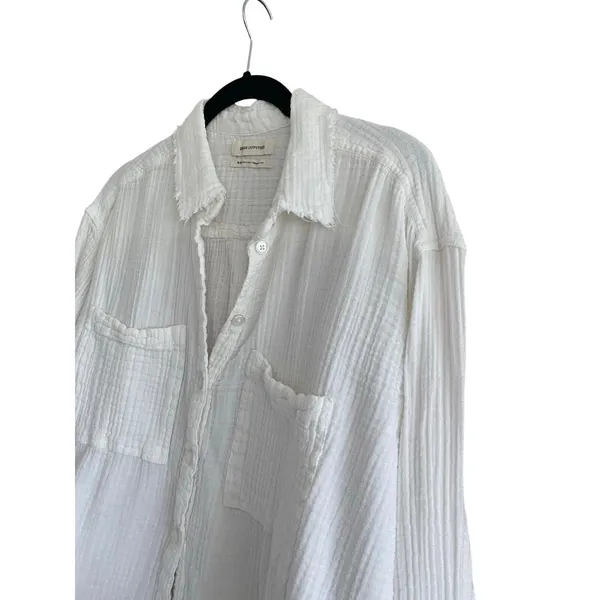 Urban Outfitters Gauzy Button Down Top White Size Medium - Image 2