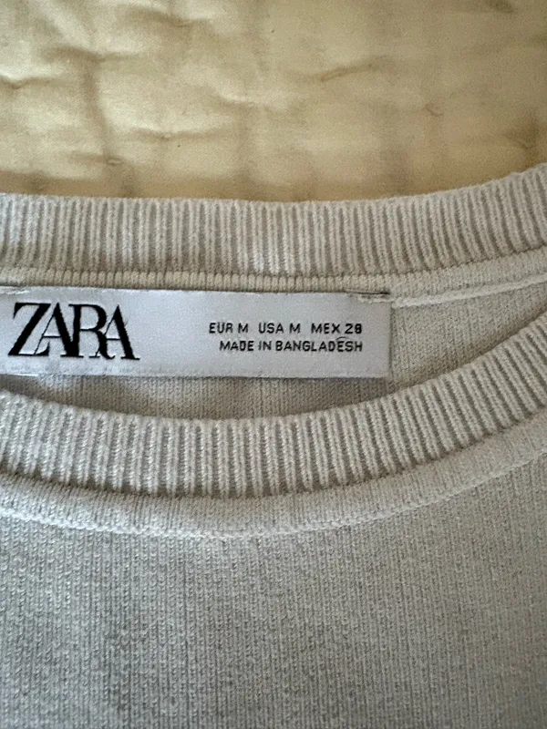 White ZARA Cropped Tank Top - Image 2