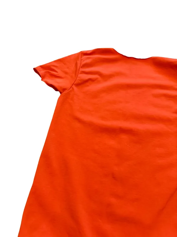 Skims Seamless Sculpt Thong Short Sleeve Bodysuit Bright Orange Size Small Med - Image 8