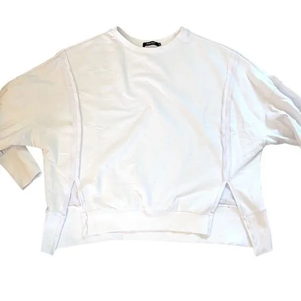 AUTOMET Womens Oversized Sweatshirts Casual Crew Neck Pullover Long Sleeve‎ Slit - Image 3