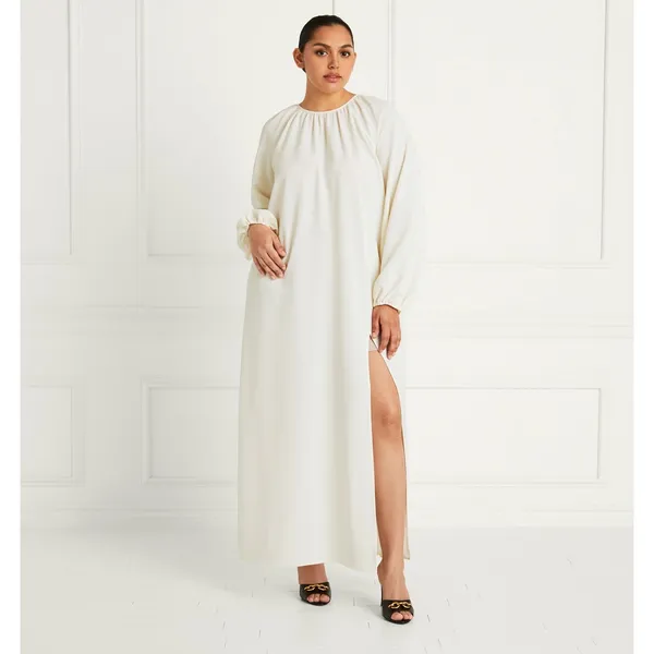 Hill House Simone Long Sleeve Maxi Dress in Coconut Milk Size L - Image 5