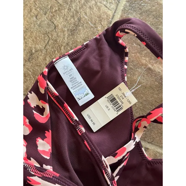 Offline By Aerie Goals Plunge Sports Bra Maplewood Size Small - Image 6