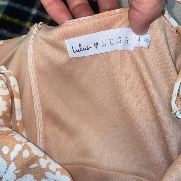Lulus Timeless Touch Peach Floral Print A-Line Midi Dress Size Small - Image 10