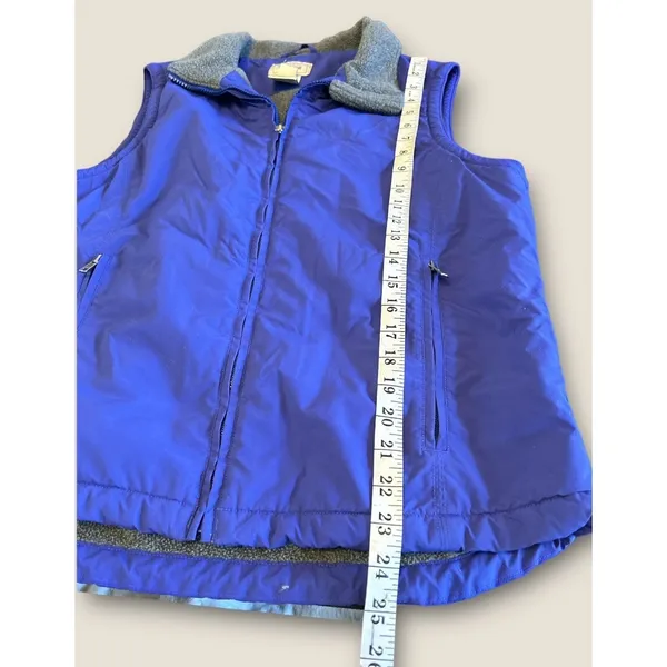 LL Bean‎ Vest Adult Medium Purple Gray Outdoors Full Zip Sleeveless Casual - Image 6
