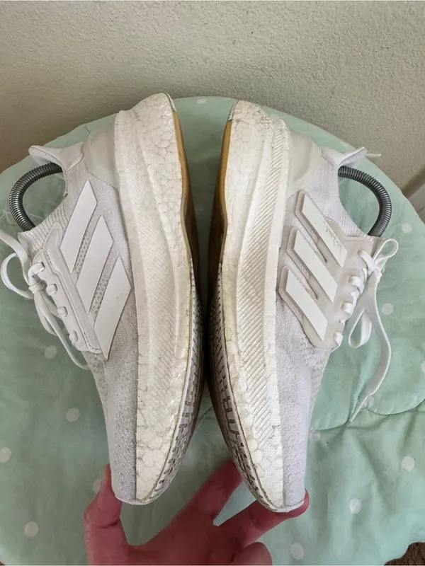 Adidas Ultraboost 5 shoes in a "Triple White" colorway Size 8 - Image 3