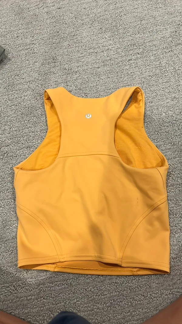 Lululemon racerback tank top cropped orange - Image 4