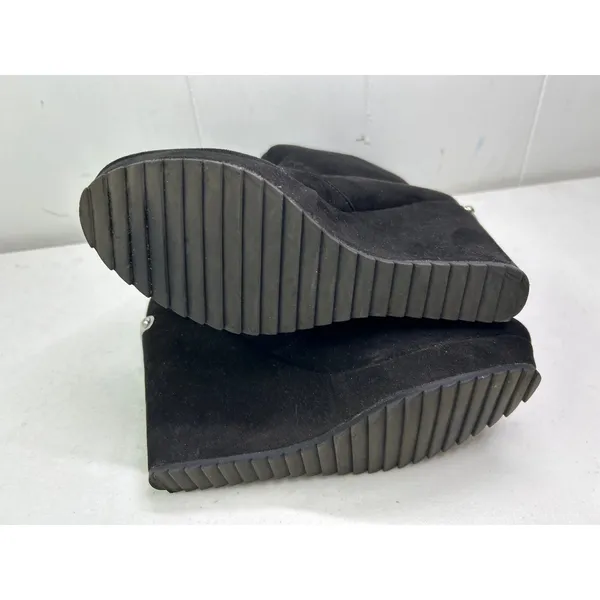 Juicy Couture Fold-Over Wedge Kasia Boots Ingot Micah Zamino Jenner 7.5 Black - Image 6