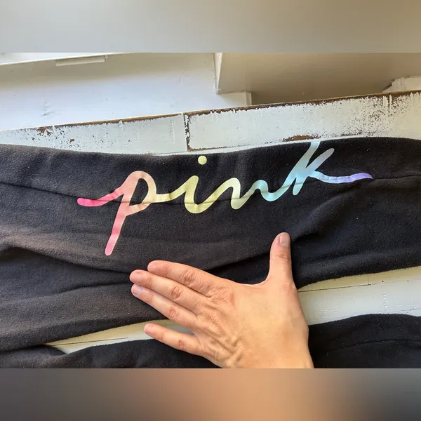 PINK - Victoria's Secret black lounge pant joggers - Image 6
