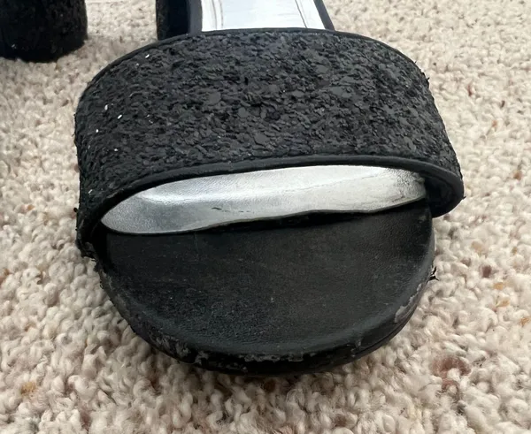 Rampage Black Glitter Heels - Image 3