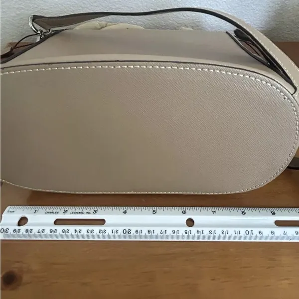 Pulicati‎ Italian Genuine Leather Bucket Style Crossbody PurseDrawstring Closure - Image 10