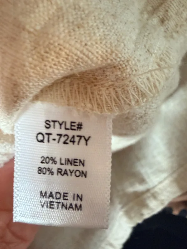 Zenana Linen Vest Button Down Beige Top Size M NWOT Lightweight - Image 8