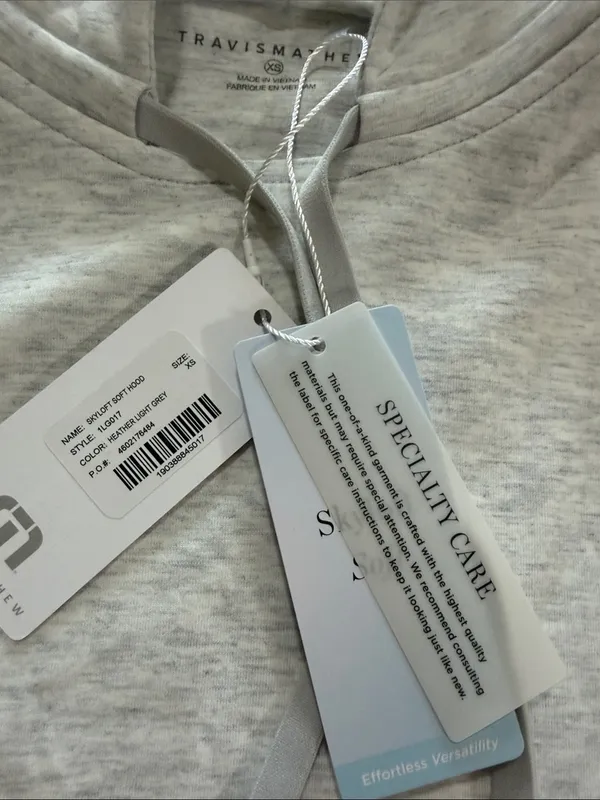 NWT Travis Mathew Light Grey Skyloft Soft Hoodie Sz XS - Image 3