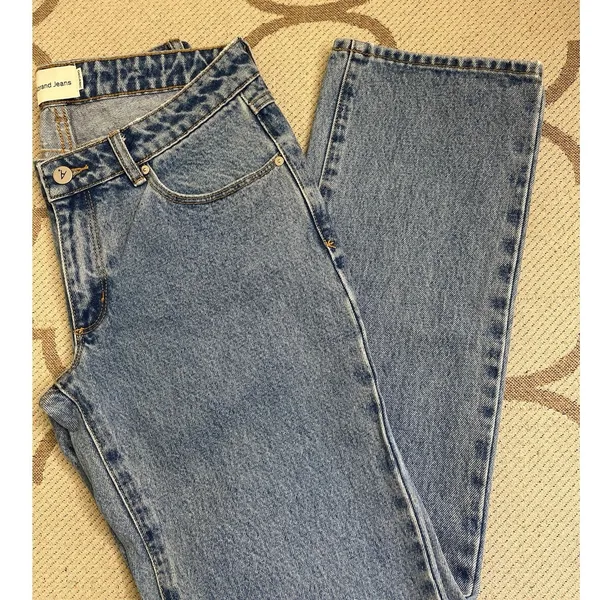 Abrand A ’99 Low Straight Jeans 90s Y2K Low Rise Blue Denim Size 29 Style 72468 - Image 2