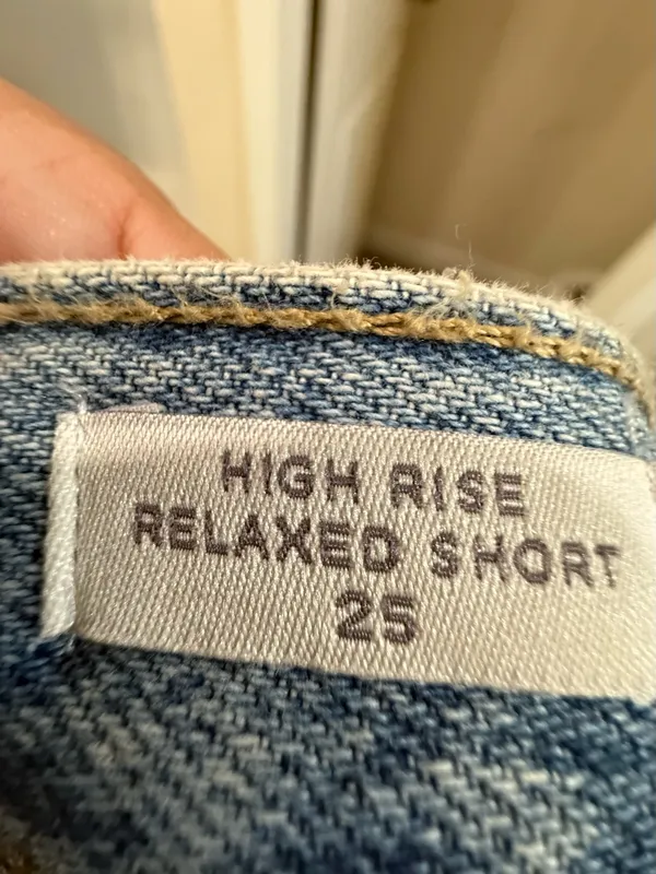 PacSun Light Blue Distressed High-Rise Denim Shorts - Image 6