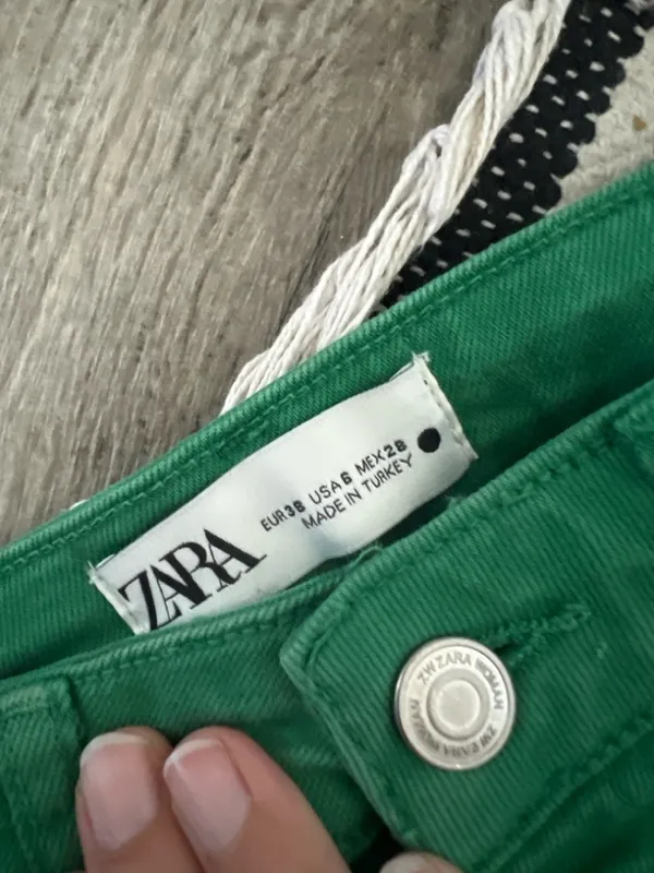 Zara Green Straight-Leg‎ Jeans size 6 - Image 9